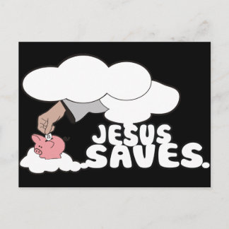 JESUS SAVES BRIEFKAART