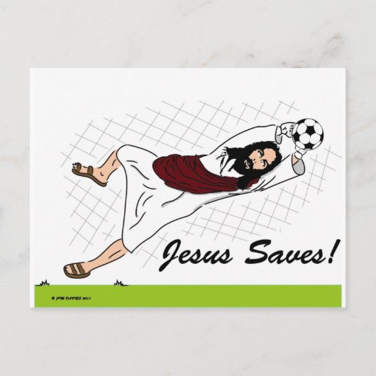 JESUS SAVES! BRIEFKAART (Voorkant)