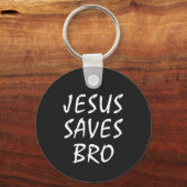 Jesus Saves Bro Christelijk Sleutelhanger (Voorkant)