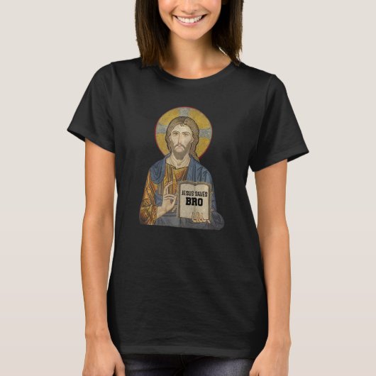 Jesus Saves Bro Christian Religion   T-shirt (Voorkant)