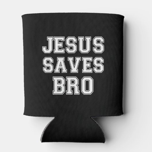 Jesus Saves Bro grappig gezegde bierfrisdrankblikj Blikjeskoeler (Achterkant)