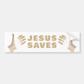 JESUS SAVES BUMPERSTICKER (Voorkant)