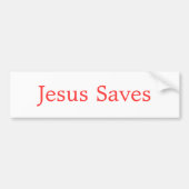Jesus Saves Bumpersticker (Voorkant)