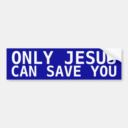 Jesus Saves Bumpersticker (Voorkant)