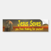 jesus saves bumpersticker (Voorkant)