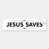 Jesus Saves Bumpersticker (Voorkant)