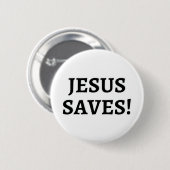Jesus Saves Button (Voorkant /achterkant)