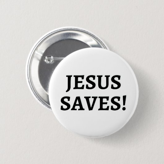 Jesus Saves Button (Voorkant /achterkant)