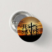 Jesus Saves Button (Voorkant /achterkant)