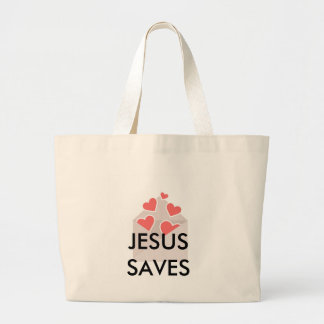 Jesus Saves Canvas tas
