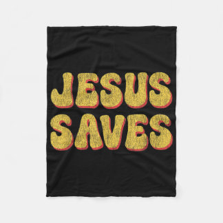 Jesus Saves - Christelijk geloof citeert God Bi Fleece Deken