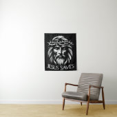 Jesus Saves - Christelijke kunst Wandkleed (In situ)