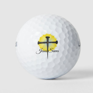 Jesus Saves Cross Golfballen