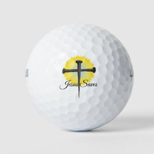 Jesus Saves Cross Golfballen (Voorkant)