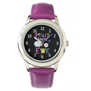 Jesus Saves Ewe Giften Christelijke Kinderen Horloge