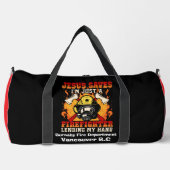 Jesus Saves Firefighter Lending Hand Plunjezak (Voorkant)