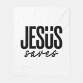 JESUS SAVES FLEECE DEKEN (Voorkant)