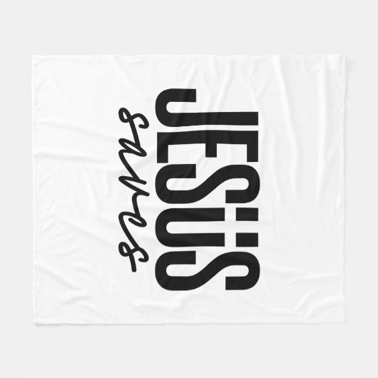 JESUS SAVES FLEECE DEKEN (Voorkant (Horizontaal))