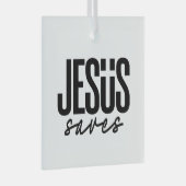 JESUS SAVES GLAS ORNAMENT (Voorkant Rechts)