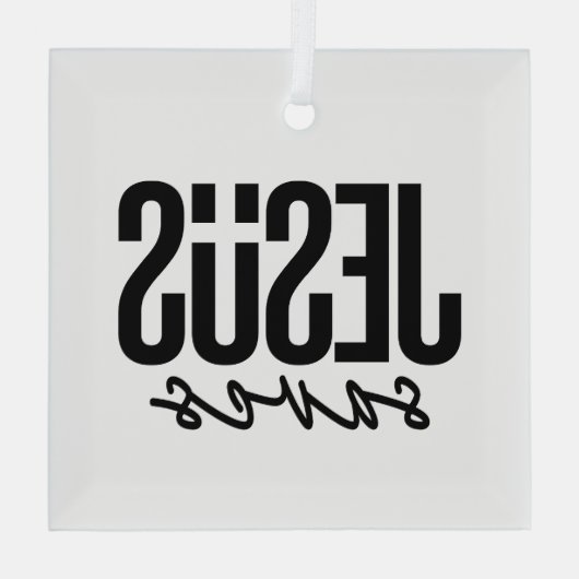 JESUS SAVES GLAS ORNAMENT (Achterkant)