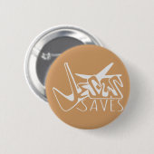 JESUS SAVES GRAFFITI RONDE BUTTON 5,7 CM (Voorkant /achterkant)