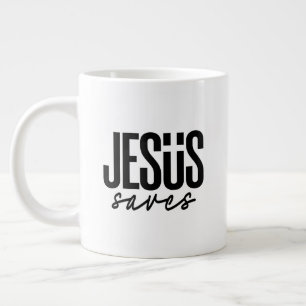 JESUS SAVES GROTE KOFFIEKOP