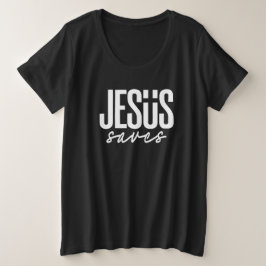 JESUS SAVES GROTE MAAT T-SHIRT