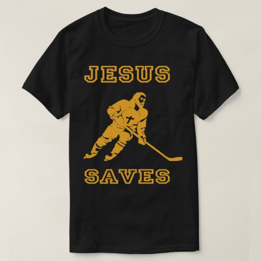 Jesus Saves Hockey T-shirt (Design voorkant)