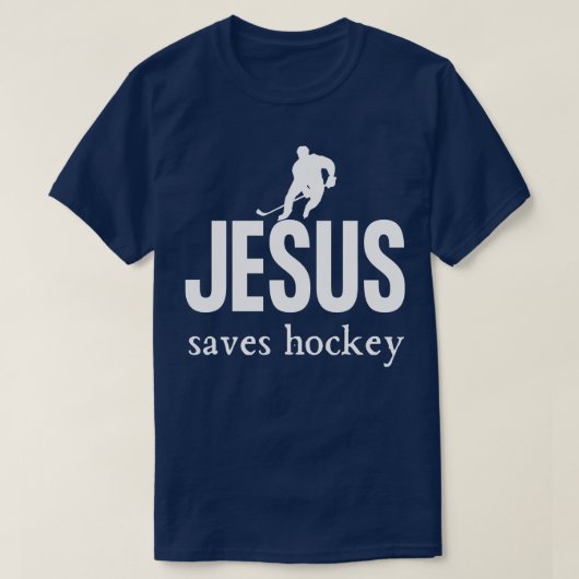 Jesus Saves Hockey T-shirt (Design voorkant)