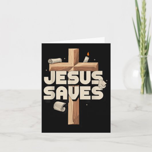 Jesus Saves Kaart (Voorkant)