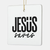 JESUS SAVES KERAMISCH ORNAMENT (Links)