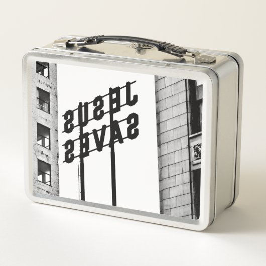 JESUS SAVES Lunch Box (Achterkant)