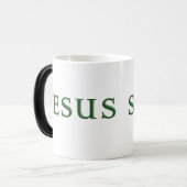 Jesus Saves Magische Mok (Voorkant links)