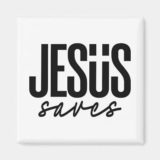 JESUS SAVES MAGNEET (Voorkant)