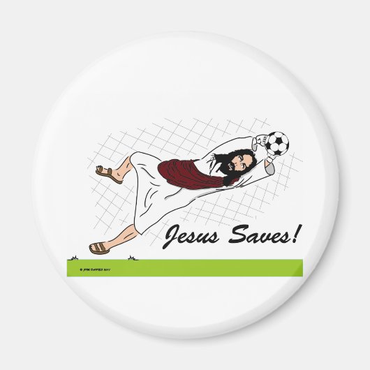 JESUS SAVES! MAGNEET (Voorkant)
