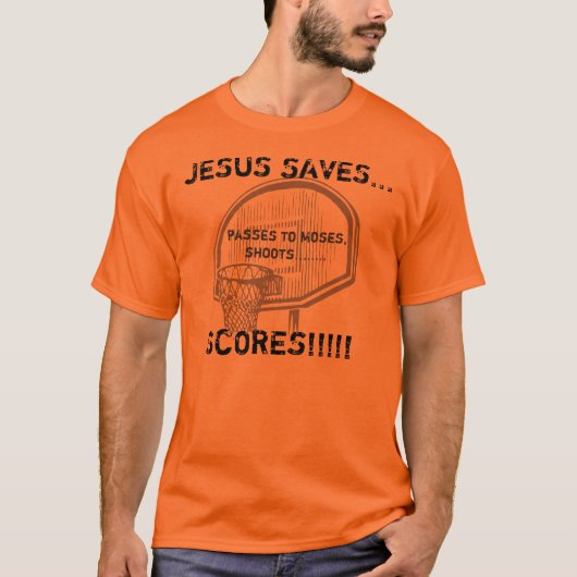 Jesus Saves - Mannen Basketball T T-shirt (Voorkant)
