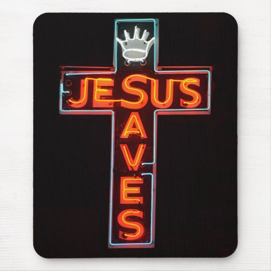 Jesus Saves Mousepad Muismat (Voorkant)