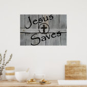 Jesus Saves Poster (Keuken)