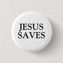Jesus Saves Ronde Button 3,2 Cm