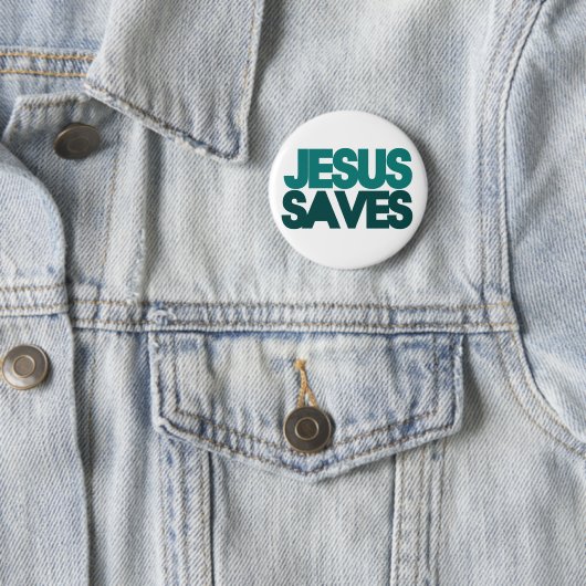 Jesus Saves Ronde Button 5,7 Cm (In situ)