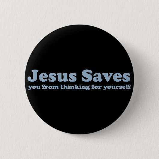 Jesus Saves Satire Ronde Button 5,7 Cm (Voorkant)