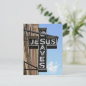 Jesus Saves Sign Briefkaart (Staand voorkant)