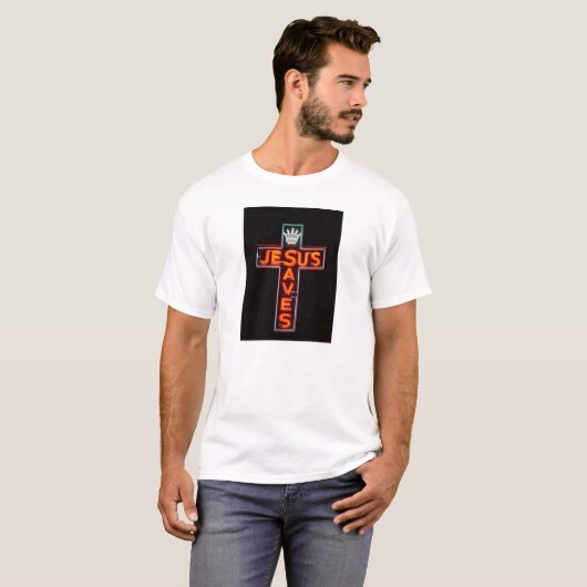 Jesus Saves Sign T-shirt (Voorkant volledig)