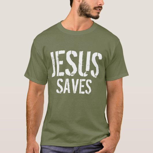 JESUS SAVES T-Shirt (Voorkant)
