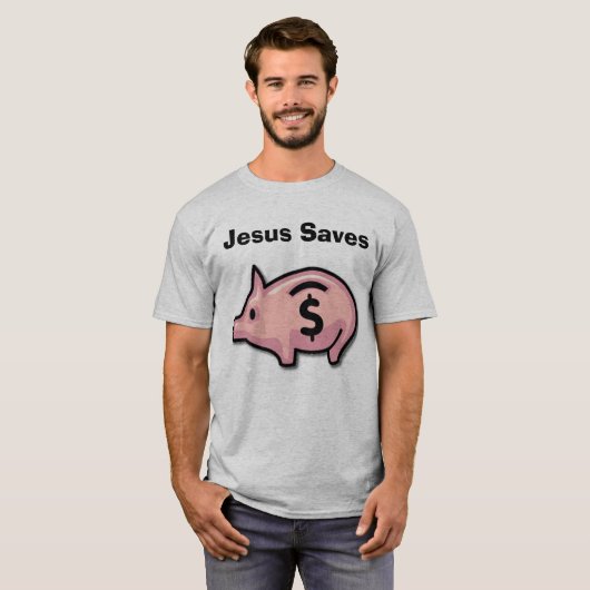 Jesus Saves T-shirt (Voorkant volledig)