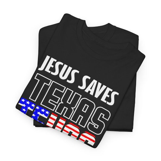  JESUS SAVES TEXAS USA BIBLE VERSE T-SHIRT