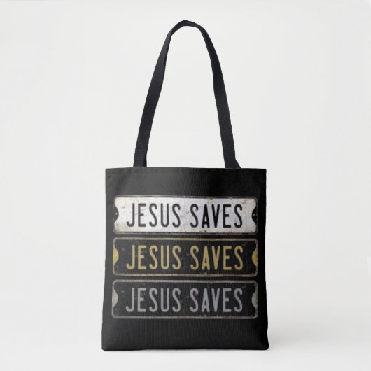 Jesus Saves Tote Bag (Voorkant)