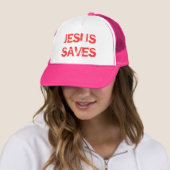 JESUS SAVES TRUCKER HAT PET (In situ)