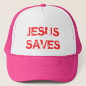 JESUS SAVES TRUCKER HAT TRUCKER PET (Voorkant)