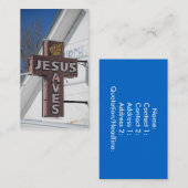 Jesus Saves Visitekaartje (Voorkant / Achterkant)